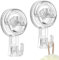 Oamwrae Crochet Ventouse, 2 Pcs Transparent Amovible Ventouse Salle de Bain Robuste 3 Kg, Sans Clous Porte Serviette Ventouse pour Douche, Salle de Bain, Cuisine, Fenêtre, Peignoir