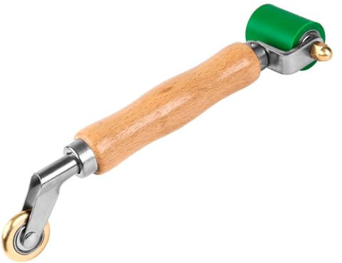 Rodillo de presión de goma profesional y rodillo de esquina de metal con mango ergonómico de madera para profesionales