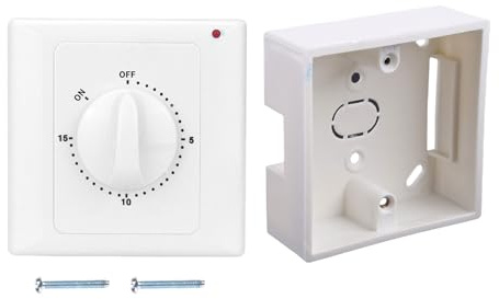 Timer meccanico da 220 V, interruttore di controllo del conto alla rovescia, 86 pannelli timer, per ventilatore, scaldabagno, pompe