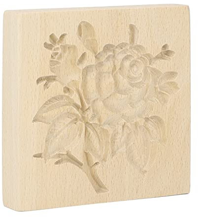 VDLLQYN, Wooden Cookie Molds,Biscuit,Biscuit Press Stamp Wooden Cookie Easy Release Reusable Washable Carved Biscuit Press Stamp for Home ，Biscuit Mould