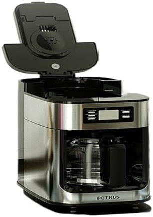 YUANYIYS Macchina da caffè automatica in acciaio inossidabile con macinino integrato e controllo della forza di infusione