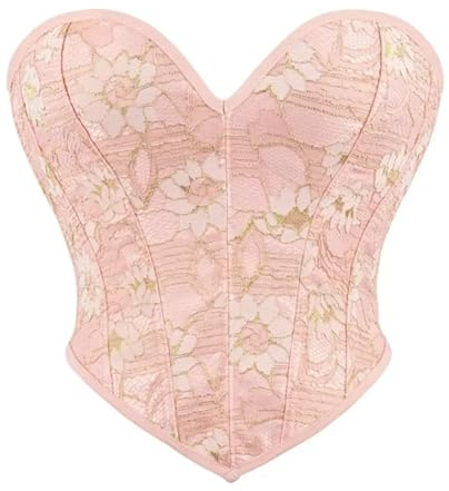 AMEEDA Korsett topp mode kvinnor överbyst korsett magtröja snörning bustier underkläder kroppsformare (M)