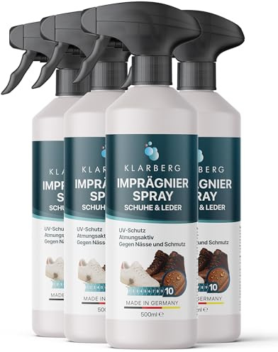 KLARBERG Spray impermeabilizzante per scarpe impermeabili – Spray per scarpe impermeabile e antimacchia, ideale per tutte le scarpe – dalle sneaker & UGG's alle scarpe da trekking e camoscio