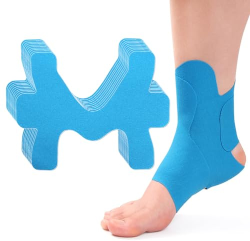 10 Stück Precut Kinesiotapes für Knöchel, Kinesiotapes Sprunggelenk Vorgeschnittenes Hautfreundlich Fussgelenk Physio Tape Trage Komfort, Wasserfestes & Elastisches Kinesiologieband Knöchelstütze