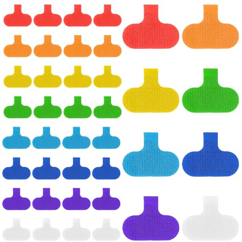 WJIAAA Kabeletiketten Kabel,40 Stück kabelbeschriftung, Kabeletikett Write On Cord-Etiketten Kabeletiketten Beschriftung Wiederverwendbar Identifizierung Von Kabel