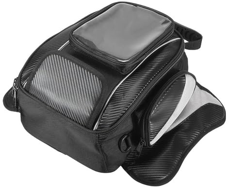 MOOWI Sacoche Reservoir Moto pour Peugeot PM 01 2023, Magnétique Imperméable Multifonction Sac de Réservoir de Moto avec Housse de Pluie pour Voyage