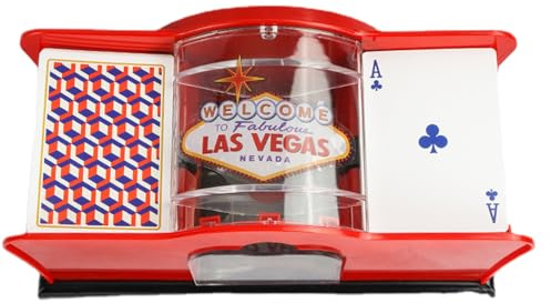 Generisch Kartenmischer - ABS 23x11x11cm | Poker-Kartenmischmaschine | Handmischmaschine für 2 Decks für Blackjack Texas Holdem Poker Home Kartenspiele Kartenmischmaschine