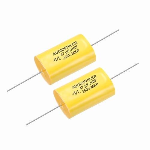 sourcing map Condensatore divisore ad alta frequenza da 47 uF, 270 V, per altoparlanti audio, crossover, non polarità, in polipropilene, MKP, condensatori a pellicola