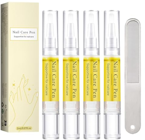 4 Pcs Aceite De Cuticulas Uñas,Aceite Para Cuticulas,Bolígrafos De Aceit Para Cutículas,Fórmula Natural Hidrata Repara Previene Agrietamiento Sequedad Fortalece Eficazmente Unisexo Con Limauñas(2ml)