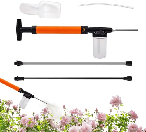 Genérico Aplicador De Tierra De Diatomeas - con Mango Extensible y Dispersor de 2 Piezas,Dispositivo para Espolvorear Tierra Diatomeas - para Exterior Jardin Invernadero Granja E Interiores Ho