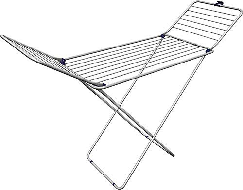 Gimi Tender Stendibiancheria da Pavimento in Alluminio e Acciaio, Stendino da 20 m, metallo, ripiegabile