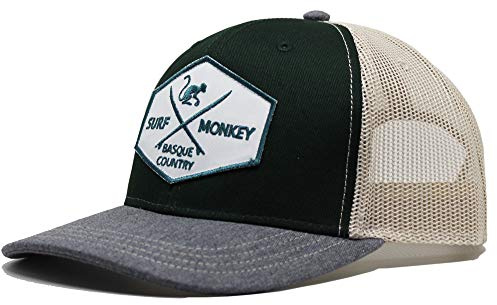 Surf Monkey Gorra Tipo Trucker Jaspeada - Visera Curvada - Gorra Ajustable Snapback - Parche Bordado Hombre/Mujer