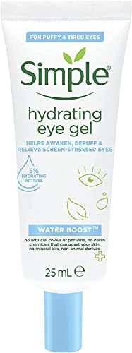 Simple Water Boost Hydrating Eye Gel cruelty-free and vegan for the deep & long-lasting hydration of screen-stressed and tired eyes 25 ml