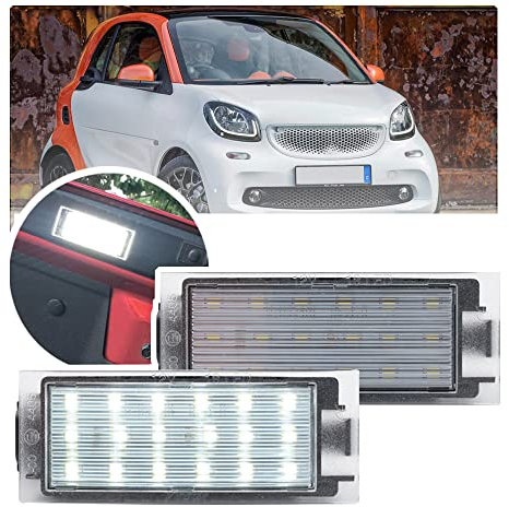 2 Stück Auto-LED-Kennzeichenbeleuchtung für Smart Fortwo Forfour 453 für B/enz Citan W415 led kennzeichenbeleuchtung smart 453, LED-Tag-Lampe OEM #4159062300 kennzeichen licht