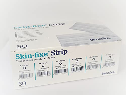 Skin-fixe® Strip Tiras estériles de sutura cutánea (26 x 102 mm (50 sobres de 4UI))