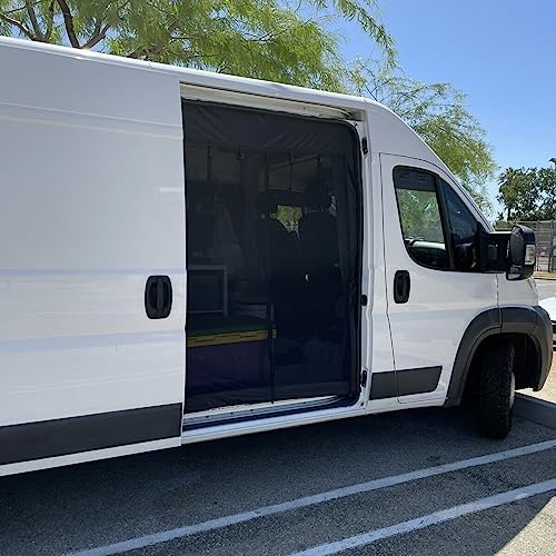 BKICKI Moustiquaire moustiquaire pour bélier Promaster, Peugeot Boxer, Fiat Ducato, Noir