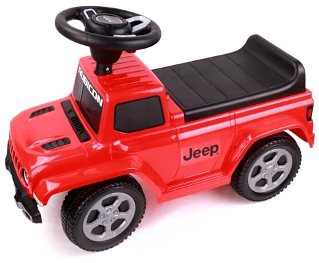 TURBO CHALLENGE - Jeep Gladiator Rubicon - Lauflernhilfe - 119665 - Freilauf - Rot - Max. 25 kg - Kunststoff - Batterien Nicht enthalten - Kinderspielzeug - Geschenk - Geburtstag - Ab 18 Monaten