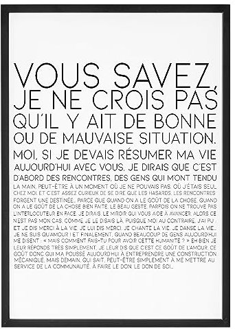 La French Touch Affiche Citation Otis Vous savez… - Made In France - Tableau décoration murale - Cadeau Anniversaire citation Film et Série original rigolo (A4 (21 x 29,7 cm), Sans cadre)