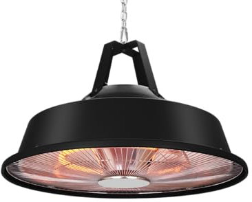 EVOLAR EVO-CMH2150 - Riscaldamento elettrico sospeso, 1500 Watt, a forma di fungo, riscaldatore a infrarossi con catena, per balconi, terrazze, riscaldamento a raggi infrarossi fino a 14 m²