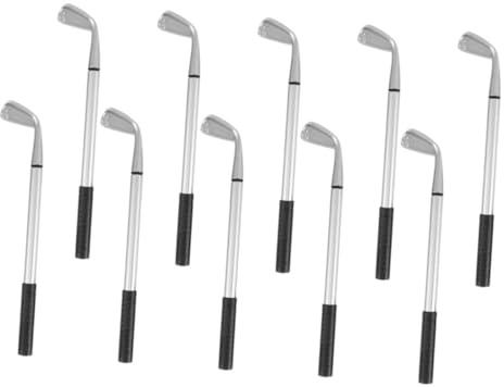 STOBOK Set 10 Penne a Sfera Da Golf in Metallo Mini Penna Da Golf Da Scrivania Resistente in Pp e Lega Di Alluminio Decorazione Ufficio e Regalo Per Uomini Appassionati
