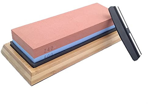 ISCBAFYX Set di Pietre per affilare a Doppia Faccia per affilare i coltelli Affilatura Professionale per Pietre per affilare Ghiaia Affilacoltelli per Pietra ad Acqua (Colore : Grit 240 800 Set)