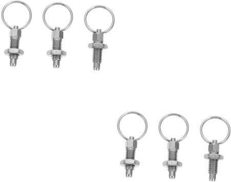 OSALADI 6stücke Teiliges Aus Edelstahl Retractable Spring Plungers Mit Zugringen Für Industrielle Anwendungen Hohe Zuverlässigkeit Und Langlebige Konstruktion Pin