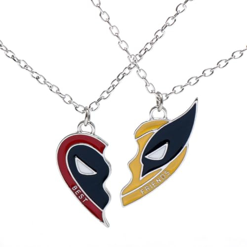 OPVYAEU 2 Stück Freundschafts-Anhänger-Halsketten-Set Best Friends-Kette, BFF-Halskette, Herz Lila Freundschaftskette für 2 Mädchen, Geburtstagsgeschenk für beste Freunde