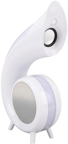Bewinner Altoparlante Bluetooth con Luce Ambientale a Forma di Conchiglia, Altoparlante Intelligente da Tavolo con Lampada Notturna, Luce RGB Sveglia Dinamica per la Decorazione della