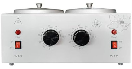 AUORUSI Wachswärmer Haarentfernung mit Doppelkessel, Profi Wachsgerät mit 0-80°C Temperaturregelung, Schmerzfreie Enthaarung für Damen & Herren, Waxing Kit für zu Hause & Studio
