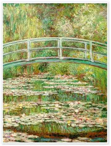 Posterlounge Brücke über den Seerosenteich, 1899 Poster | 30 x 40 cm von Claude Monet Grün Wandbilder Wanddeko