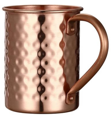 400ml 16.0oz 100% Copper Moscow Mule Mug Durable Coppery Beer Mugs Coffee Mug Milk Cup Pure Copper Cup Drinkware(Pure Copper)