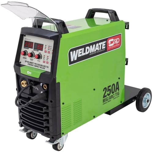 SIP WELDMATE PRO MIG Welder 230V 250A 3-in-1 MIG/ARC/TIG Synergic Inverter Portable Welding Machine