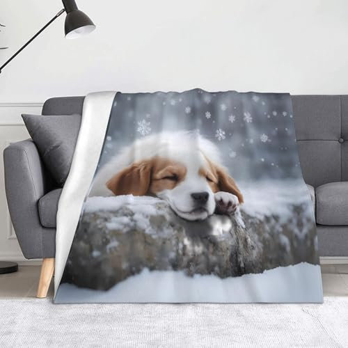 WZYWHJ Flanelldecke für schlafende Hunde – weiche und strapazierfähige Winterdecke für Zuhause und Reisen