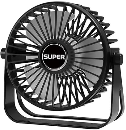 Desk Fan, Portable Fans with 3 Speeds Strong Airflow, 360°Adjustment Mini Table Fan for Bedroom Home Office Travel