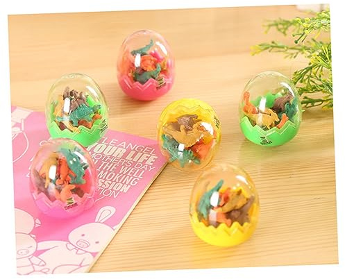 ERINGOGO 12stücke Dinosaurier-radiergummi in Ei-form Cartoon-radiergummi Kreativ- Mini-s Junge Mädchen-schreibwaren Neuheits- Schulbedarf Für Ju