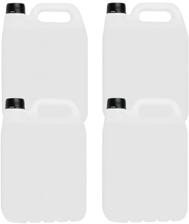 Kontai® HDPE Kanister 5L 4er Set Leerkanister Schraubverschluss