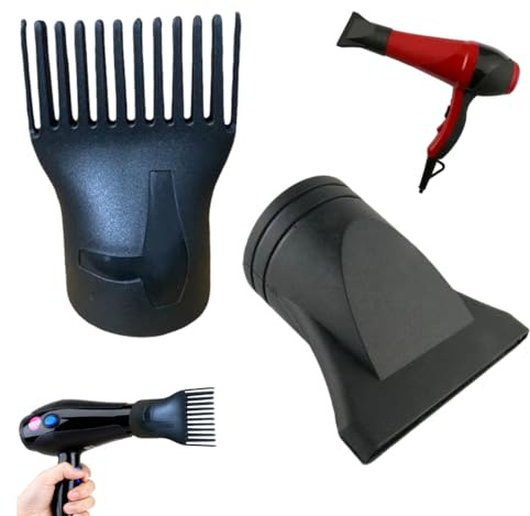 YOFDAL 2 pezzi diffusore universale capelli beccuccio phon universale diffusore universale Attacco per Asciugacapelli, Pettine Asciugacapelli, Pettine Asciugacapelli Per Parrucchiere