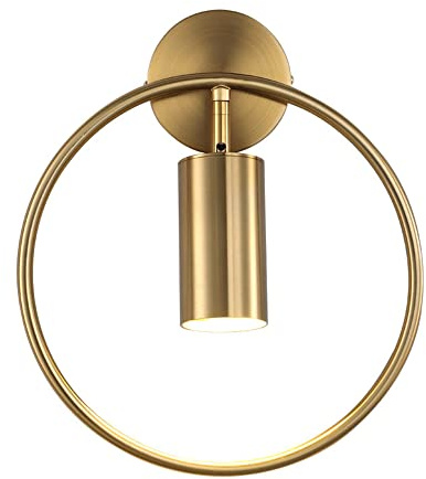 zishuo shop Lámparas de Pared, Apliques de Pared, Focos de Pared Giratorios de Lujo para Interiores, Lámpara de Pared Empotrada Dorada con Luz Cálida, Foco de Lectura Creativo Nórdico, Lámpara de Lect