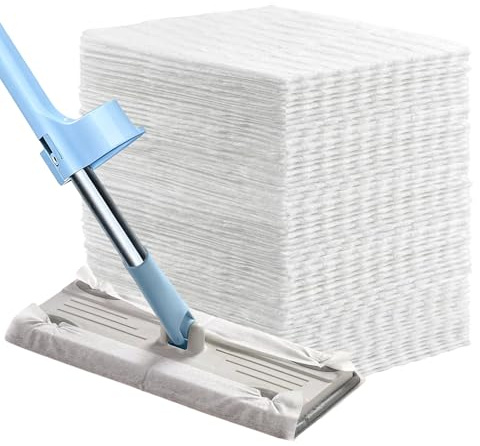 Uryxery Einweg-Trockentücher, flach, elektrostatische Pads, kompatibel mit Speedmop und Bodenwischern, 20 x 14 x 9 cm, für Tierhaare/Bodenreinigung, 100 Stück