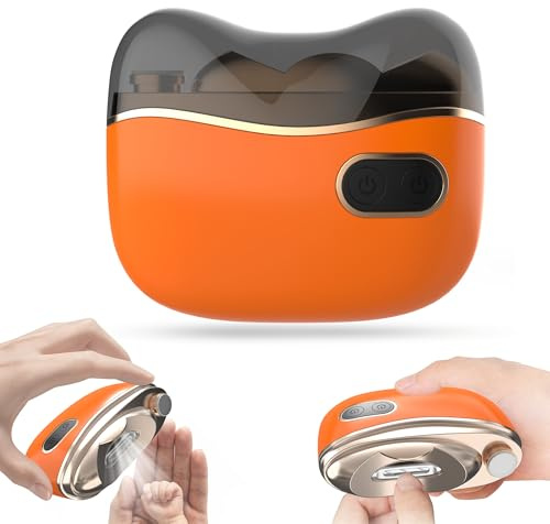Bestkid Electric Nail File Baby with Polishing, 2-Speed Safety First Automatic Infant Nail Clipper with LED Light & Nail Craps Storage, Orange Smart Finger Nail Trimmer for Kids Adults Caregivers