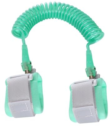 Generisch Guinzaglio di sicurezza per bambini piccoli, connessione al polso anti-smarrimento, corda di sicurezza per , bambini, 150 cm, elastico e regolabile, verde, Siehe Beschreibung, Vedi