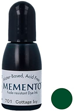 Tsukineko 1/2 Fluid Ounce Memento Fade-Resistant Water-Based Dye Inker, Cottage Ivy