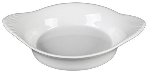 'Holst Porcelana CB 2107 laffen – Cuenco (15 cm, con Llama Relief Crème Brûlée, Color Blanco, 17.5 x 14,5 x 3 cm