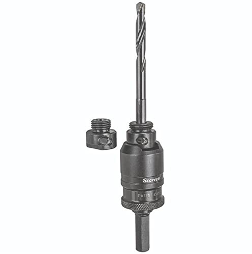 Starrett Hole Saws Arbor Kit - A6-5 Kwik-Change Arbor with Carbide Tipped Drill Bit 8.75mm Hex Shank 9.75mm - Quick Change Mandrel