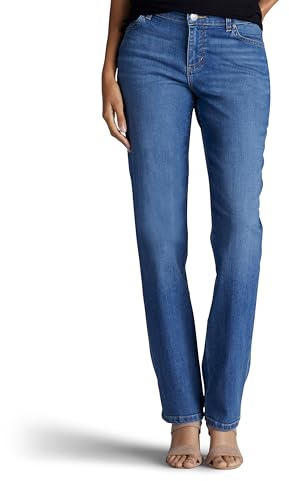Lee Women's Petite Relaxed Fit Straight Leg Jean Straight