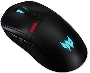 Predator Cestus 350 Gaming Maus (16.000 DPI, 400 IPS Tracking, 8 programmierbare Tasten, 1 ms Reaktionszeit, wireless oder kabelgebunden, RGB Beleuchtung) schwarz/blau