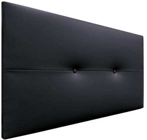 DHOME Kopfteil aus Kunstleder oder Stoff AQUALINE Pro Kopfteil Polsterkopfteil Luxusbett (Kuntsleder Schwarz, 95cm (Betten 70/80/90))