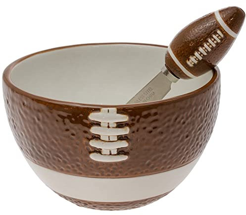 Boston International Super Bowl Party-Streuer, Keramik, Edelstahl, 12,7 cm, Fußball-Fieber