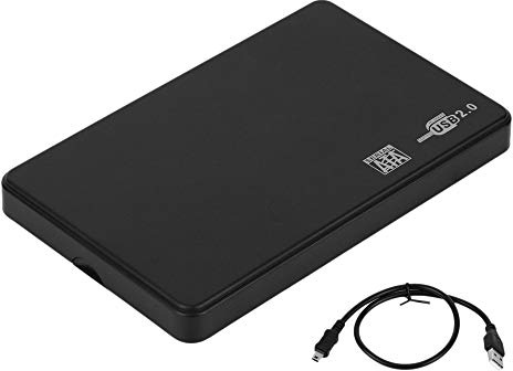 Hbaebdoo 2.5 Pouces Boitier Disque Dur USB Sata vers Disque Dur USB 2.0 Disque Dur Externe SATA BoîTier Disque Dur Externe avec Câble USB