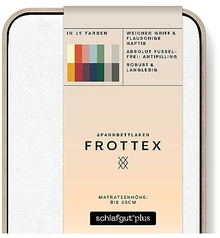 schlafgut Frottex Spannbettlaken 120x200 cm Frottee Baumwolle, Full-White
